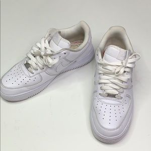 Nike White Air Force Ones Size 9